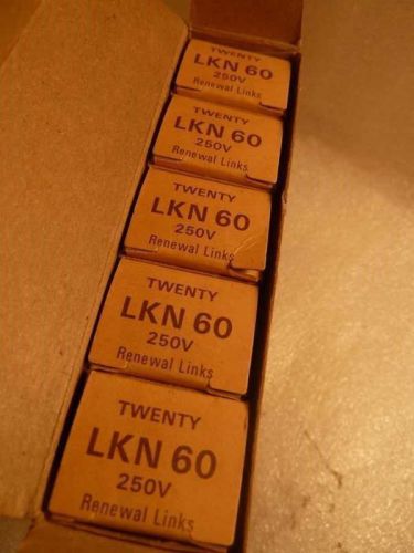 Lot (20) LKN-60 Super-Lag fuse renewal link 125 Amp 250 Volt