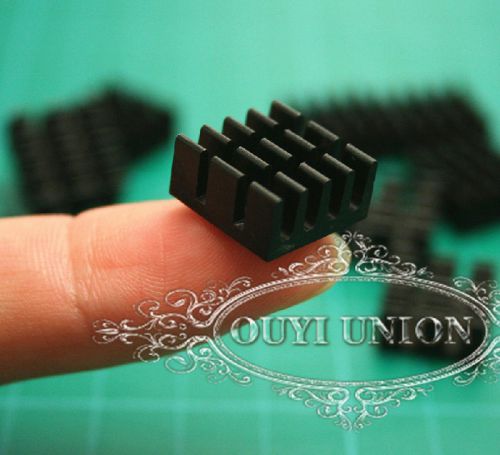 8PCS 14*14*7mm Mini Black Aluminum Heat Sink Chip For IC LED Power Transistor