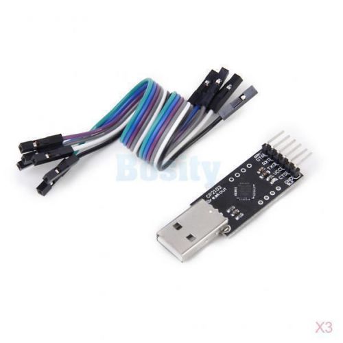 3pcs 1mbps usb to ttl/com converter module buildin-in cp2102 for sale