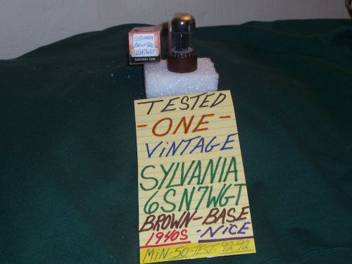 TESTED  ONE  VINTAGE  SYLVANIA  6SN7WGT  1940S  NICE  TUBE VT-231 6SN7GT 6SN7GTA