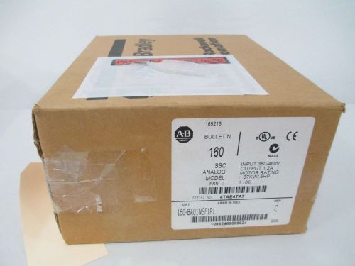 NEW ALLEN BRADLEY 160-BA01NSF1P1 SER C VARIABLE SPEED 0.5HP MOTOR DRIVE D270805