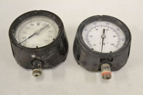 LOT 2 ASHCROFT ASSORTED 0-700/1000KPA 316 4IN DIAL 1/2IN PRESSURE GAUGE B302804