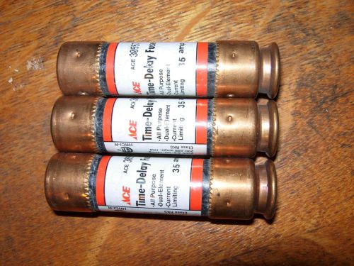 FUSETRON BUSSMANN FUSE FRN-R-35 35 AMP 125V 250 V LOT OF3 NEW NO BOX 3/4&#034; X 3&#034;