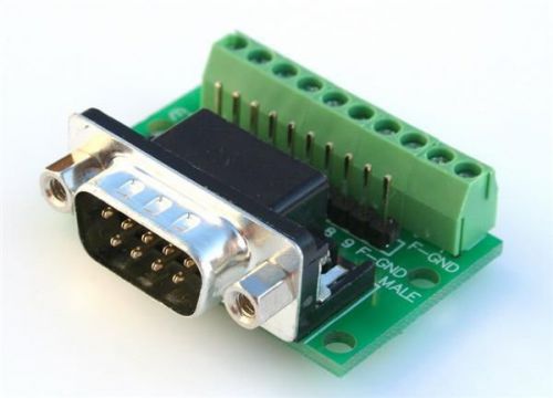 D-Sub Standard Connectors DB9 MALE BREAKOUT BOARD (1 piece)