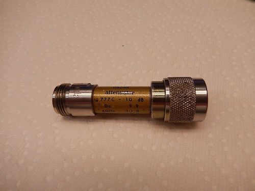 Narda 777C-10 10dB  Attenuator N (m/f)  DC to 12.4 GHz     525