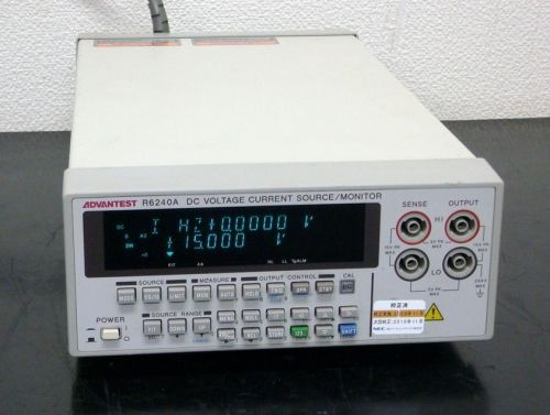 ADVANTEST R6240A 15V 4A VOLTAGE CURRENT SOURCE MONITOR METER