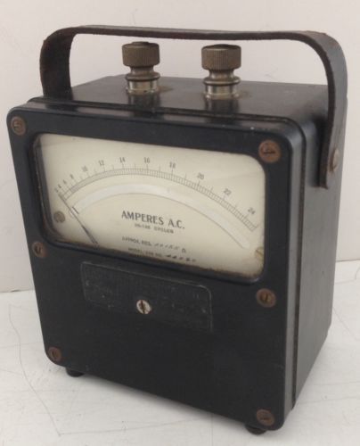 Weston meter model 433, electrical instrument corp. 0-24 ac amperes gauge vtg for sale