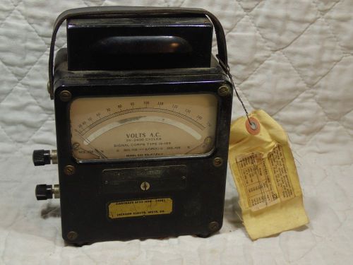 VINTAGE   WESTON   ELECTRICAL  AC   VOLTMETER    model 433