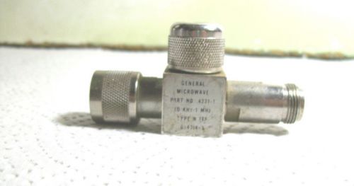 GENERAL MICROWAVE 4271-1,TYPE N ADAPTER, 10KHZ-1MHZ.