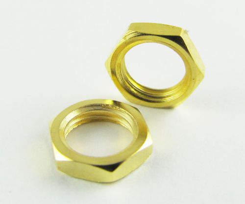 2 pcs Standard SMA Screw Nut 6.35mm 1/4 - 36UNS-2B Gold Plated New