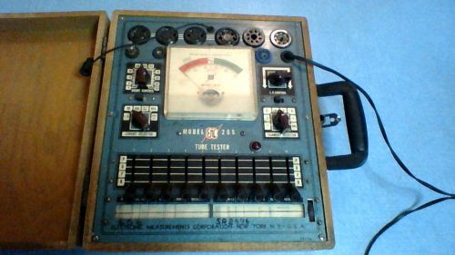 Vintage EMC Model 205 Tube Tester * Wooden Case *