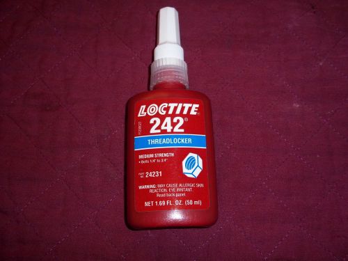 (1)loctite 242 blue medium strength threadlocker adhesive.1.69fl.oz&#034;no reserve&#034; for sale