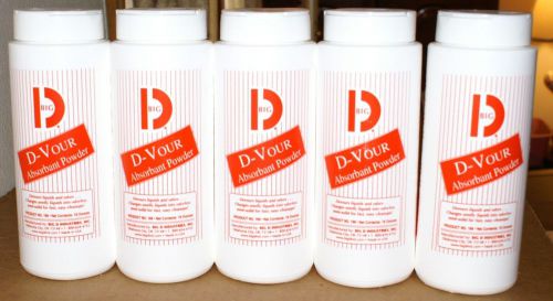 LOT OF 5 BIG D D-VOUR ABSORBENT POWDER - 16 OZ. - PRODUCT NO. 166 - FREE SHIP