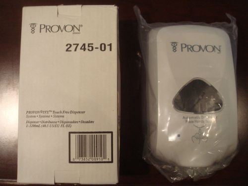 NIB PROVON TFX TOUCH FREE SOAP SANITIZER DISPENSER SYSTEM 2745-01 W/SPLASH GUARD