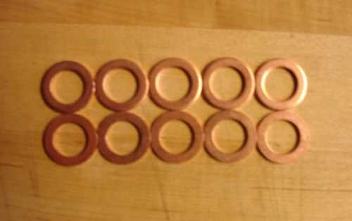 m14 id x m2 Thick x m22 OD Metric Copper Flat Washer Seal Gasket 10pcs