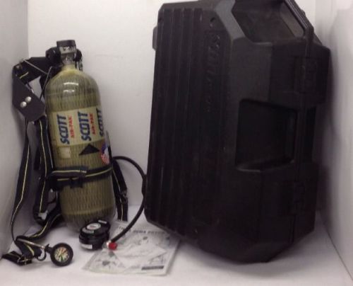 Scott 4.5 4500 scba air pak 60 minutes tank 2009 w/ case wire frame for sale