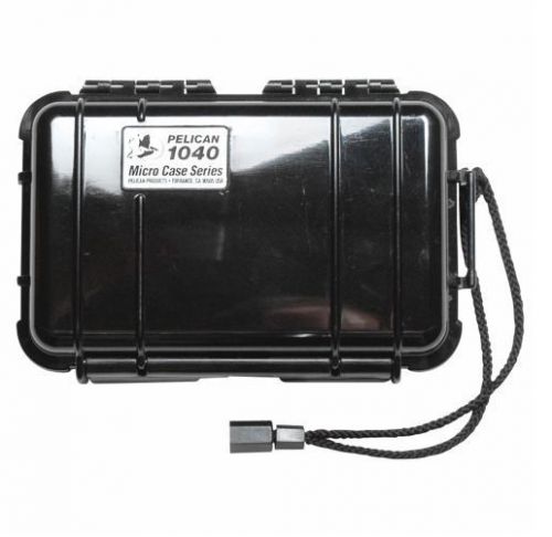 Pelican Products 1040-025-110 Waterproof Case Black 6 9/16 x 3 15/16 x 1 3/4