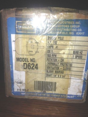 NEW FASCO D624 HVAC 3.3 In Motor,1/50 HP,230V,CW, 1500 RPM, .41 AMPS