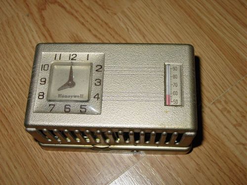 VINTAGE HONEYWELL ELECTRIC CLOCK / THERMOSTAT