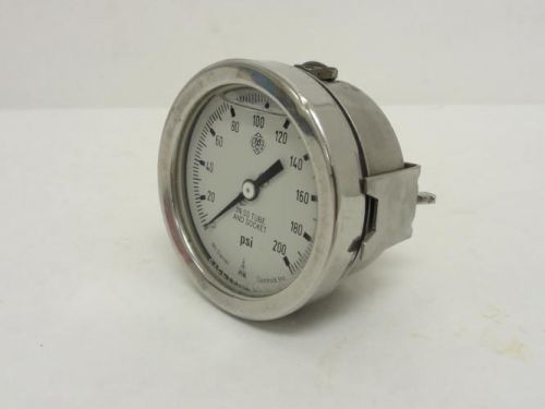 148149 used, mcdaniel controls kfl b-gf pressure gauge ss0-200psi 1/4 npt for sale