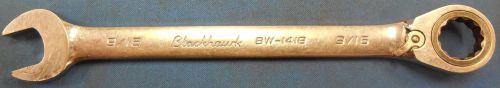 BLACKHAWK BW-1418 9/16&#034; Ratcheting Combination Wrench, Great Condition