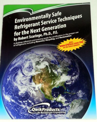 Epa 608 certification self-study guide; refrigerant service tips &amp; techniques for sale