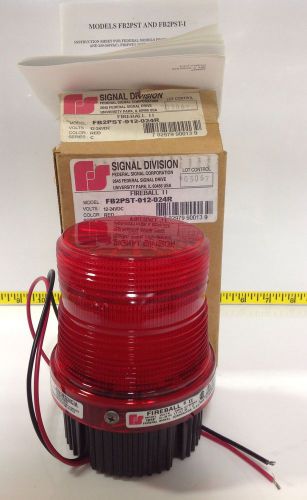 FEDERAL SIGNAL CORP. FIREBALL II RED SIGNAL LIGHT NIB FB2PST-012-024R