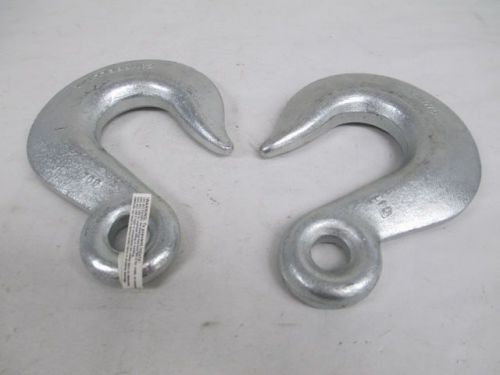 Lot 2 new campbell t9101824 crane hook 1/2in eye 9200lb steel d209404 for sale