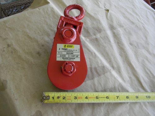 JOHNSON SHEAVE BLOCK 2 TON CAPACITY 5/16&#034; - 3/8&#034; W.R. SIZE MODEL SB253BE