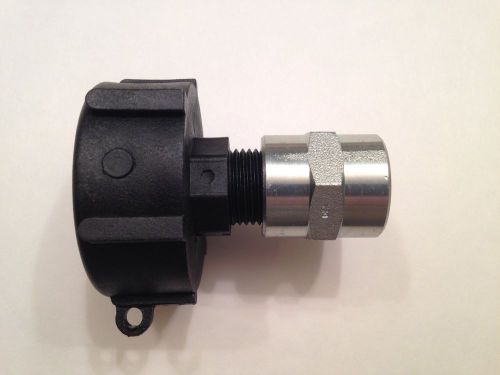 275 330 gallon IBC Tote tank valve adapter 2&#034; course thread x 3/4&#034; NPT PIPE