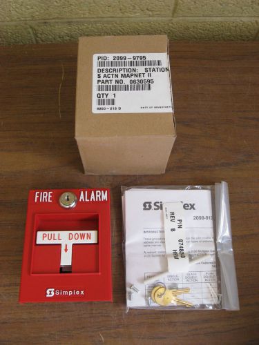 New Simplex 2099-9795 Mapnet II Fire Alarm Manual Pull Station Free Shipping