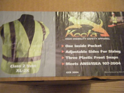 Case of 12 Keeta HIGH-VISIBILITY SAFETY VEST  Class 2 Vest XL-2XL