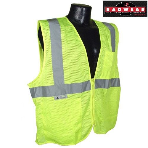 RADIANS SV2ZGM - Economy Class 2 Hi-Vis Lime Safety Mesh Vest w/ Zipper 24 Units