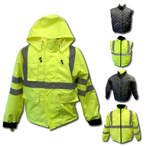 Hi-Vis Ultimate 5-IN-1-Jacket System,Meets ANSI/ISEA 107-2010 Class 3 Standards