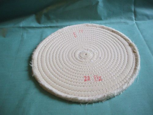 8&#034; 20 Ply Cotton Buffing Wheel Pierced Center Hole