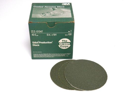 3M 01547 Green Corps Stikit Production Discs, Size: 6&#034;, Grade: 40E, Qty: 100