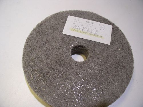 1pc. 6&#034; X 1&#034; X 1&#034;  240 grit WHEEL FOR DEBURRING,POLISHING and ,BLENDING,med. den