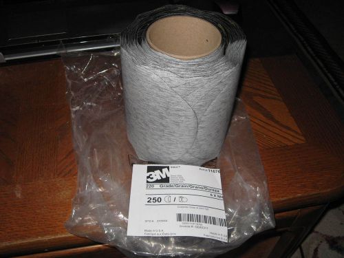 3M 11676 Stikit Tri-m-ite Fre-cut 6&#034; - 220 Grit - Roll of 250