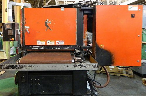 37&#034; w timesaver 237-1mw belt grinder, wet, 25 h.p., vari-speed conveyor for sale