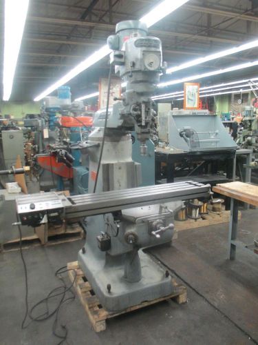 Bridgeport 1-1/2 HP Ram Type Turret Milling Machine - Power Feed Table Very Nice