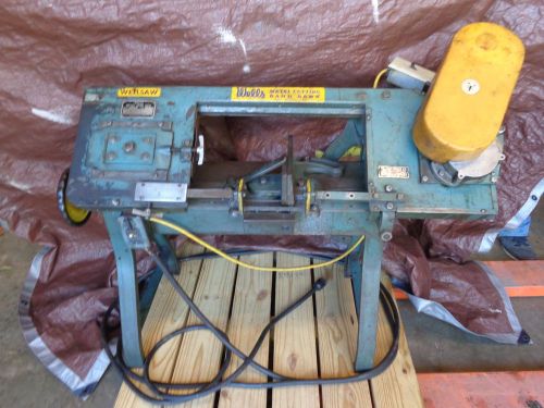 WELLS HORIZONTAL BANDSAW MDL 58B 7&#034; X 9&#034; 115V SINGLE PHASE