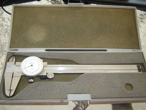 6&#034; Dial Caliper Precision Machinist Tool Mitutoyo  505-626 001&#034; in case