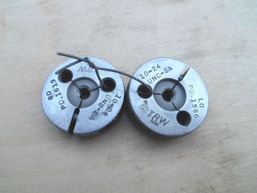 10 - 24 UNC-2A THREAD RING GAGE , GO , NO GO , TRW