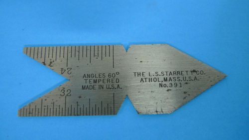 STARRETT No. 391 CENTER GAGE  ANGLES 60? **FREE SHIPPING** *11