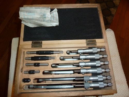 0-6&#034; Outside Micrometer Mic Set 0.0001&#034; Precision Machinist Carbide Instruments