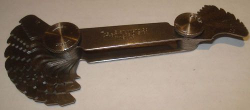 STARRETT NO. 4 SCREW PITCH GAGE W/ 24 LEAVES 1+1/4 INCH LEAVES