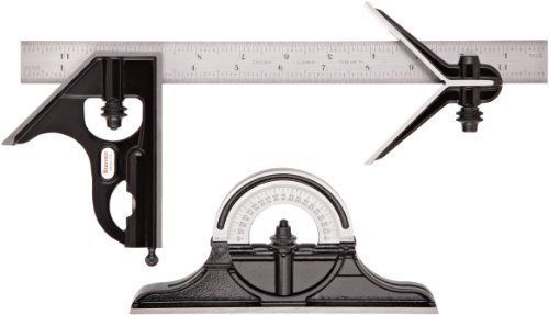 Starrett 434-12-16R Forged, Hardened Square, Center And Reversible Protractor