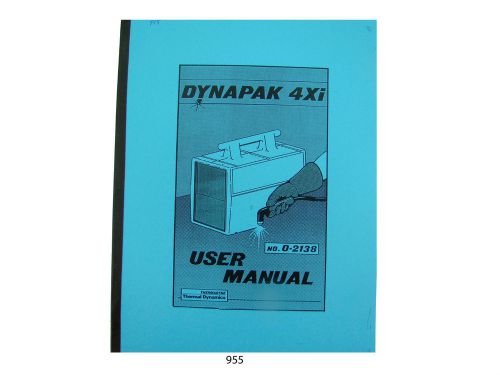 Thermal Dynamics Model 4xi Dynapak Plasma Cutter User Manual  *955