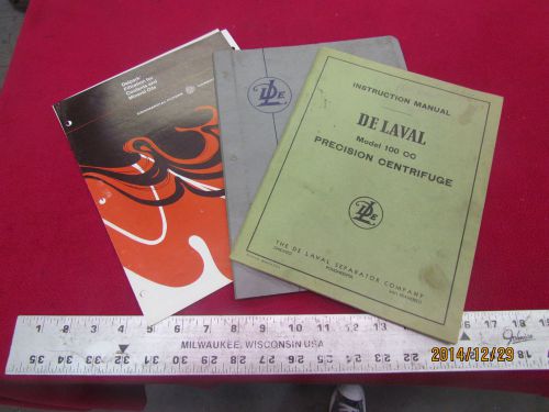 (2) Instruction Manuals for De Laval 100 CC Precision Centrifuge   B-0304