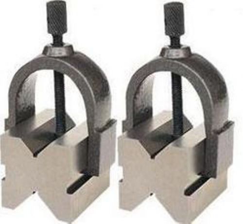 1&#034; CAPACITY PRECISION STEEL V-BLOCK PAIR W. CLAMPS 1-1/4x1-1/4x1-5/8 - VEE BLOCK